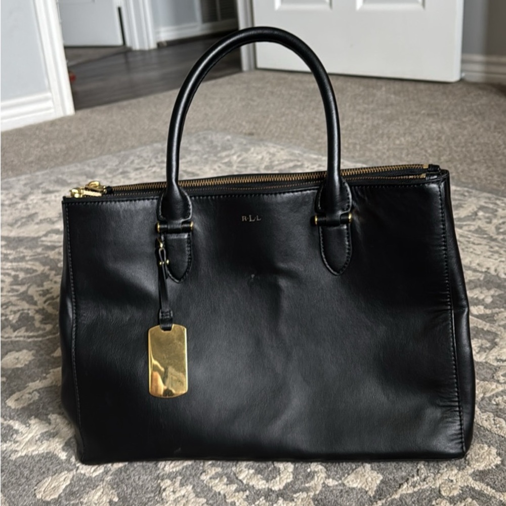 Black Leather Women's Ralph Lauren Newbury Workbag
